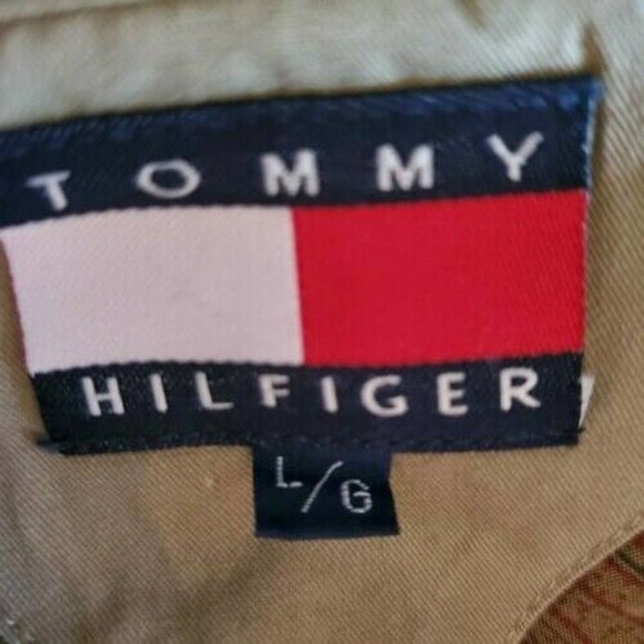 TOMMY HILFIEGER Vtg.90's ST.PATRICK DAY OLIVE GREEN LS. ALL Paisley Button Up Lg - Picture 11 of 12